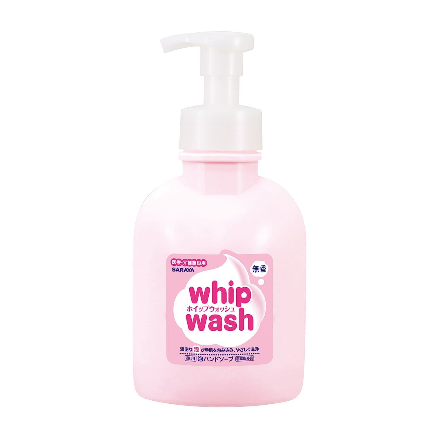 ホイップウォッシュ・無香 ハンドソープ 24-4820-00 サラヤ 23406(500ML･アワポンプ)