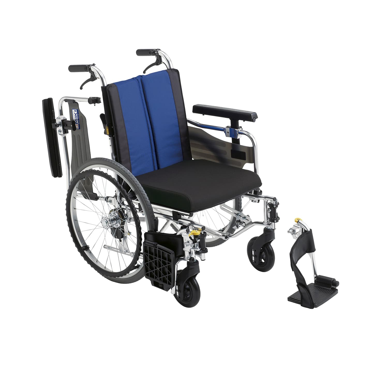 車いす(自走・アルミ)背折れ・低座面 自走用・背折れ 車椅子 24-3997-00 スタンダード BAL-9(400)ウイングスイング