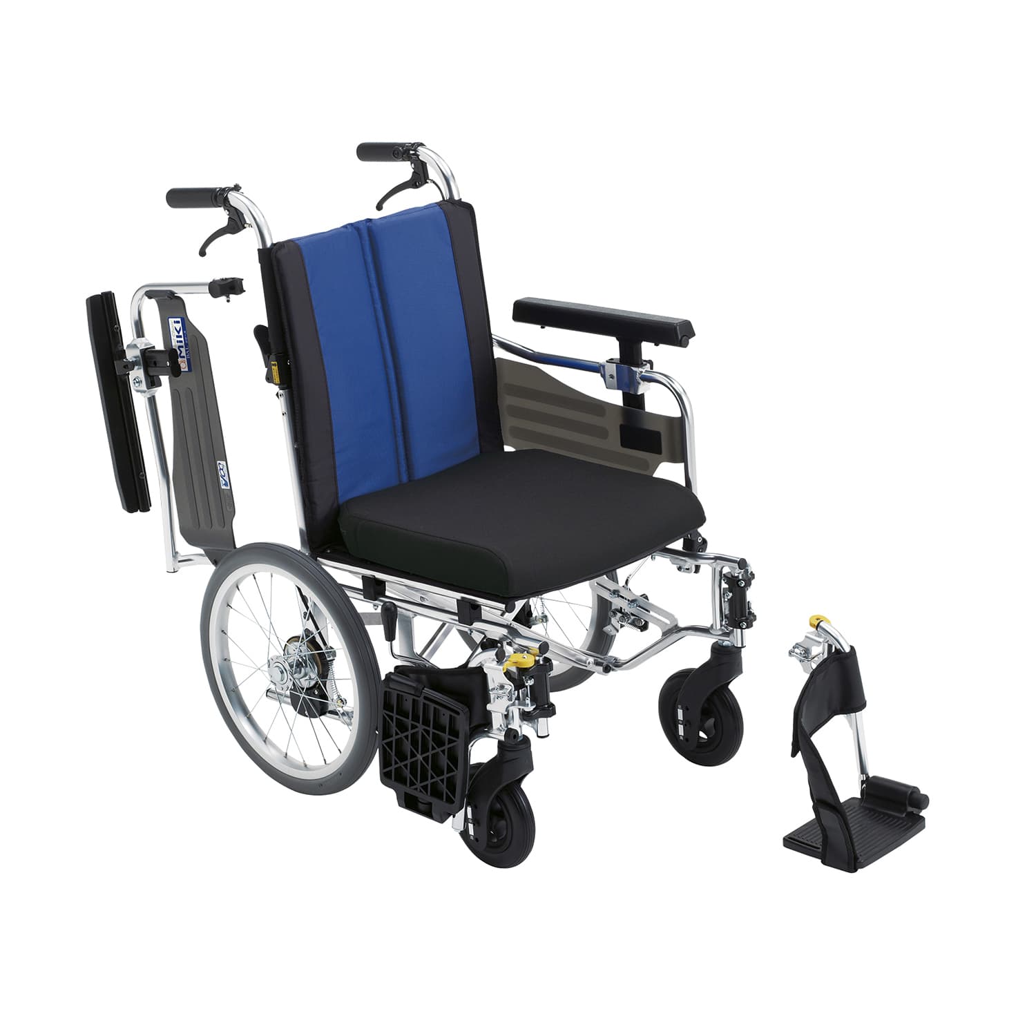 車いす(介助・アルミ)背折れ・低座面 介助用・背折れ 車椅子 24-3997-01 スタンダード BAL-10(400)ウイングスインク