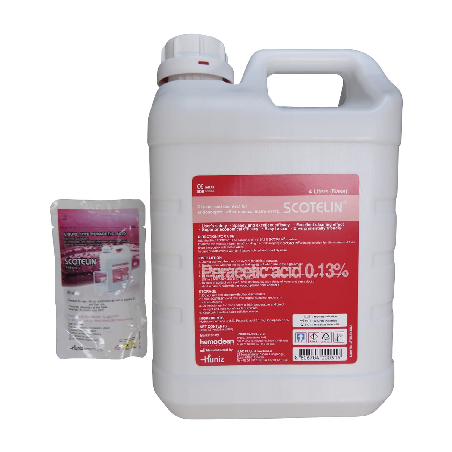 過酢酸系除菌洗浄剤 スコテリン 24-2472-00 ケイアールディジャパン 4LX2ホンイリ(テンカザイ2コツキ)