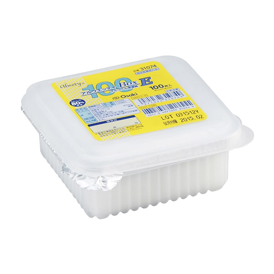 アルウエッティBox－E(医薬部外品 24-3536-02 オオサキメディカル 31074(4X4CM)100マイイリ