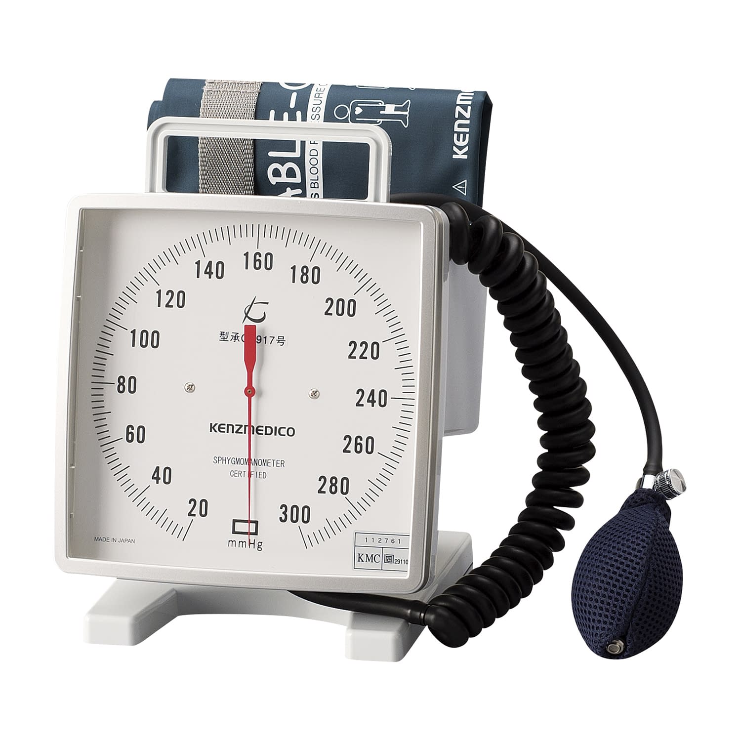 (24-3263-00)大型アネロイド血圧計（卓上型）Ｗカフ NO.543(ﾎﾜｲﾄ)Wｶﾌ ｵｵﾀﾞﾀｱﾈﾛｲﾄﾞｹﾂｱﾂｹｲ(ケンツメディコ)【1台単位】【2019年カタログ商品】