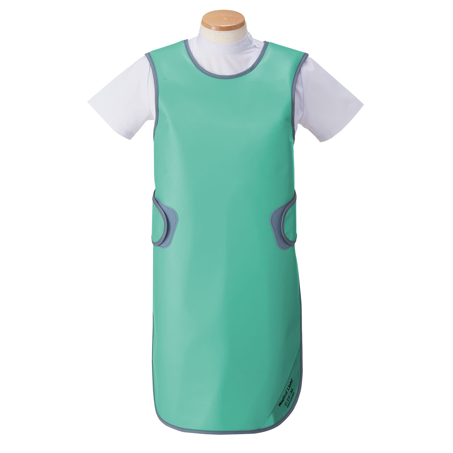 防護衣 シンプラー・エプロン 19-3445-1403 グリーン マエダ MSA-25S(マジカルライト)