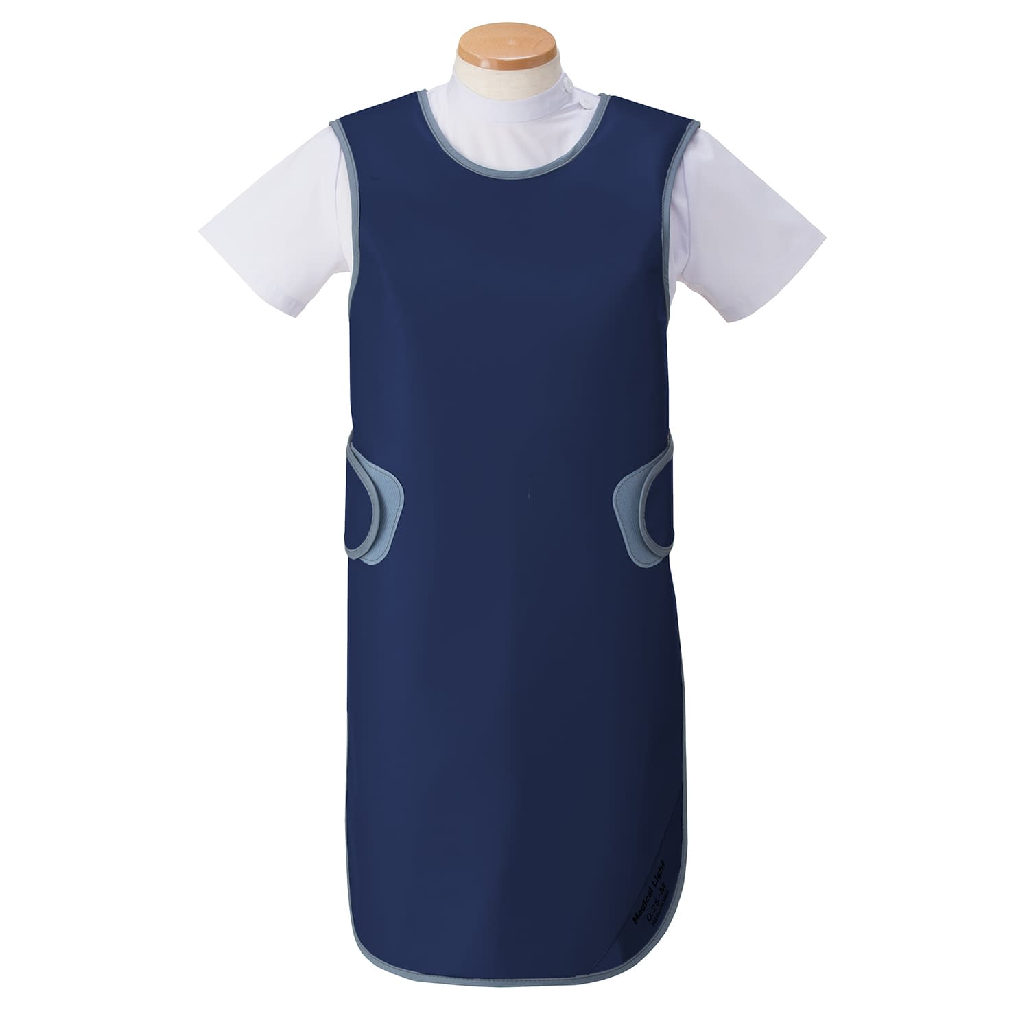 防護衣 シンプラー・エプロン 19-3445-1407 ネイビー マエダ MSA-25S(マジカルライト)