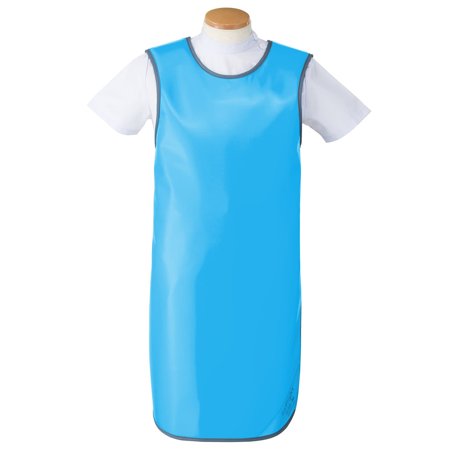 防護衣 シンプラー・フロントすっきり 24-3360-0302 ブルー マエダ SFA-35L(ソフライト)