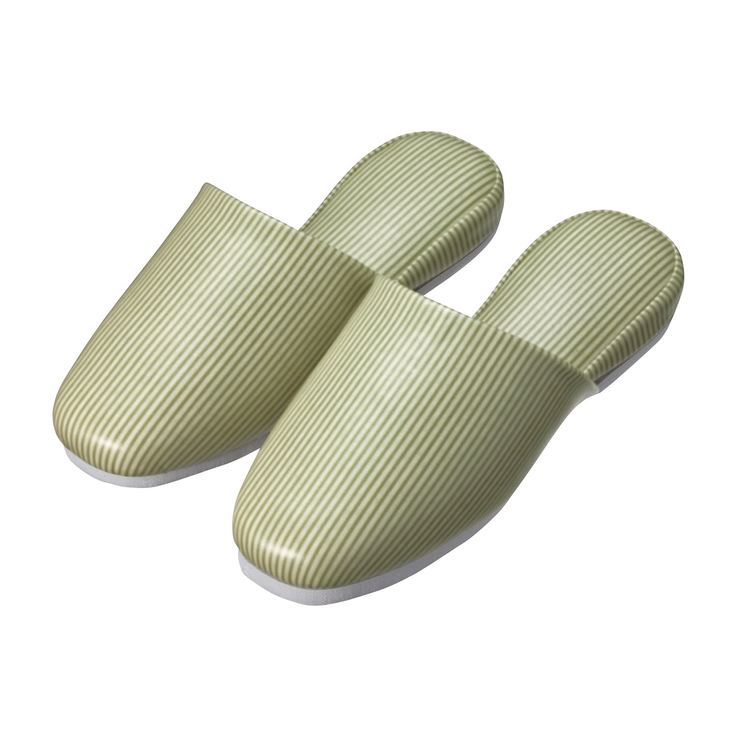 スリッパ(ストライプ)大人用 大人用 24-3026-0001 ライム 日紅商事 NA1001(20ソクイリ)
