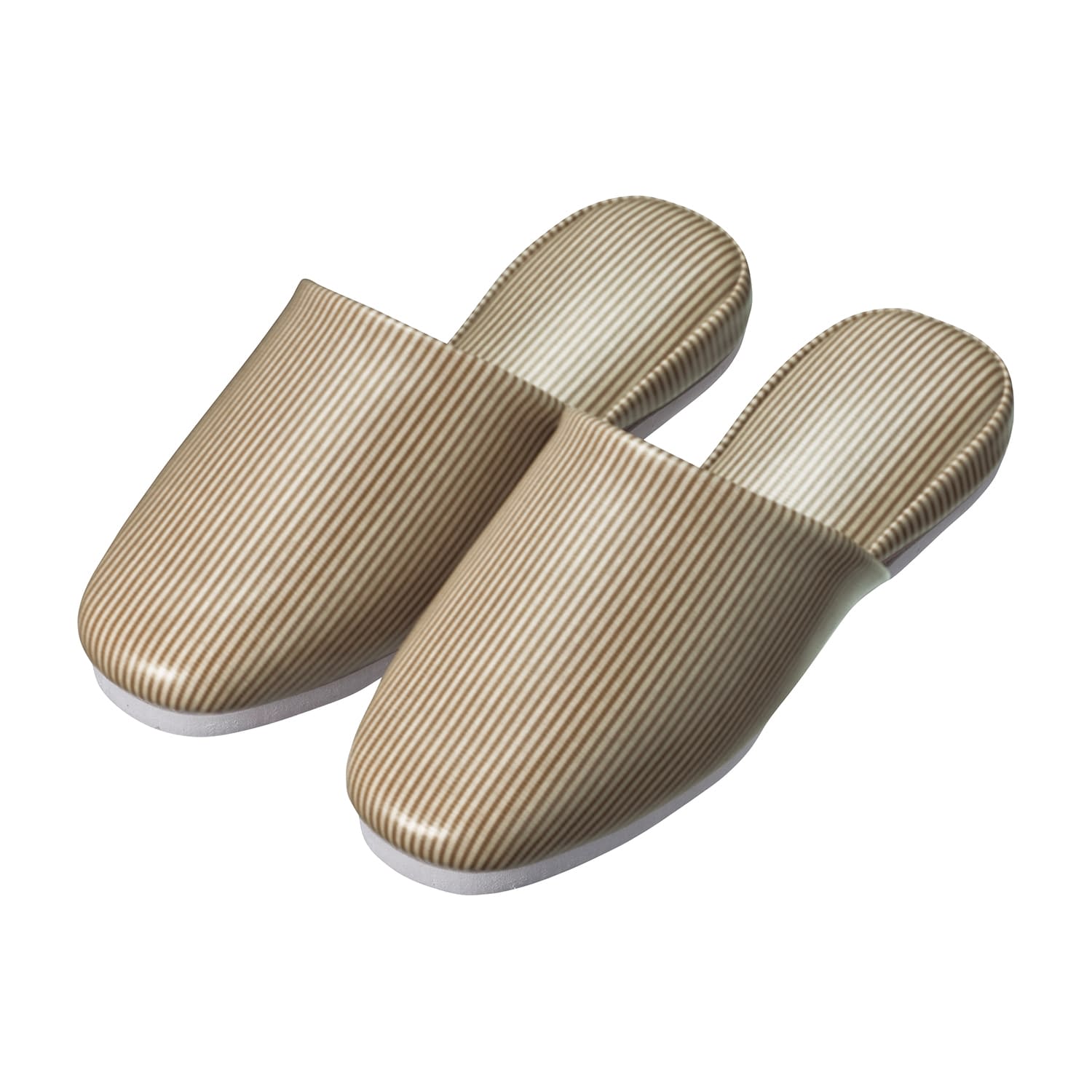 スリッパ(ストライプ)大人用 大人用 24-3026-0002 ブラウン 日紅商事 NA1001(20ソクイリ)
