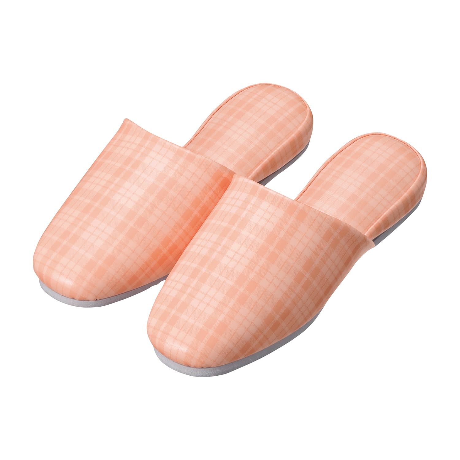 スリッパ(チェック)大人用 大人用 24-3026-0201 ピンク 日紅商事 NA1002(20ソクイリ)