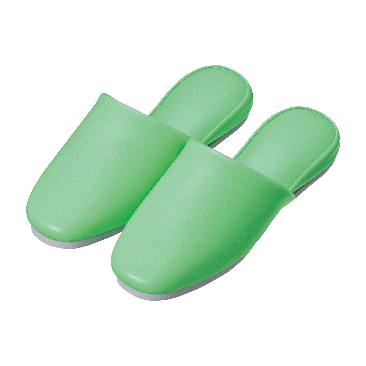 スリッパ(ヘリンボン)大人用 大人用 24-3026-0303 グリーン 日紅商事 NA1003(20ソクイリ)