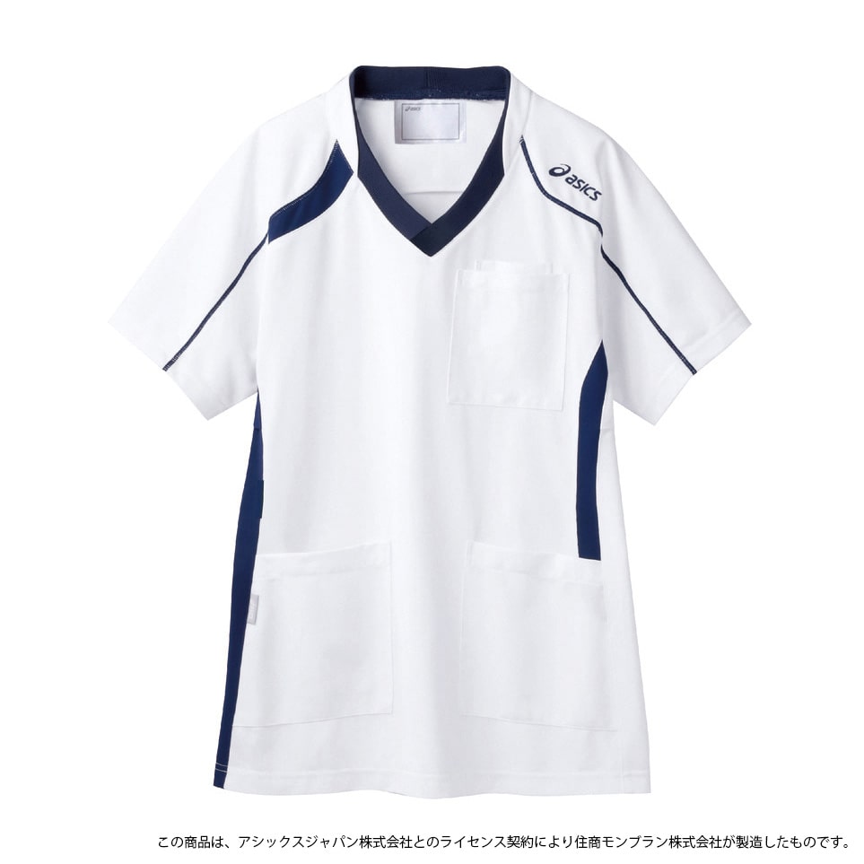 アシックス ジャケット(男女兼用) 24-6512-0005 3L 住商モンブラン CHM301(ホワイトXネイビー)