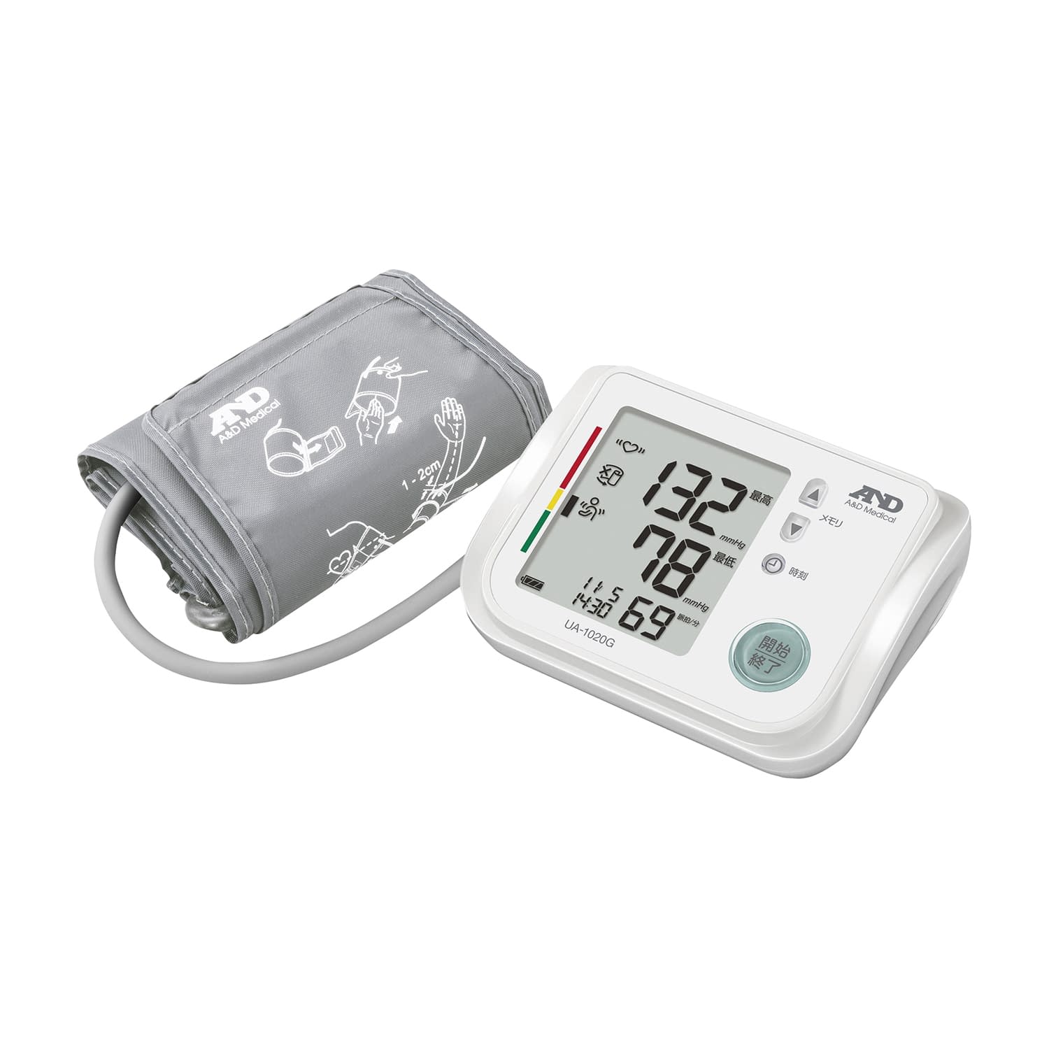デジタル血圧計(上腕式) UA-1020GUA-1020G(24-8889-00)【エー・アンド・デイ】(販売単位:1)
