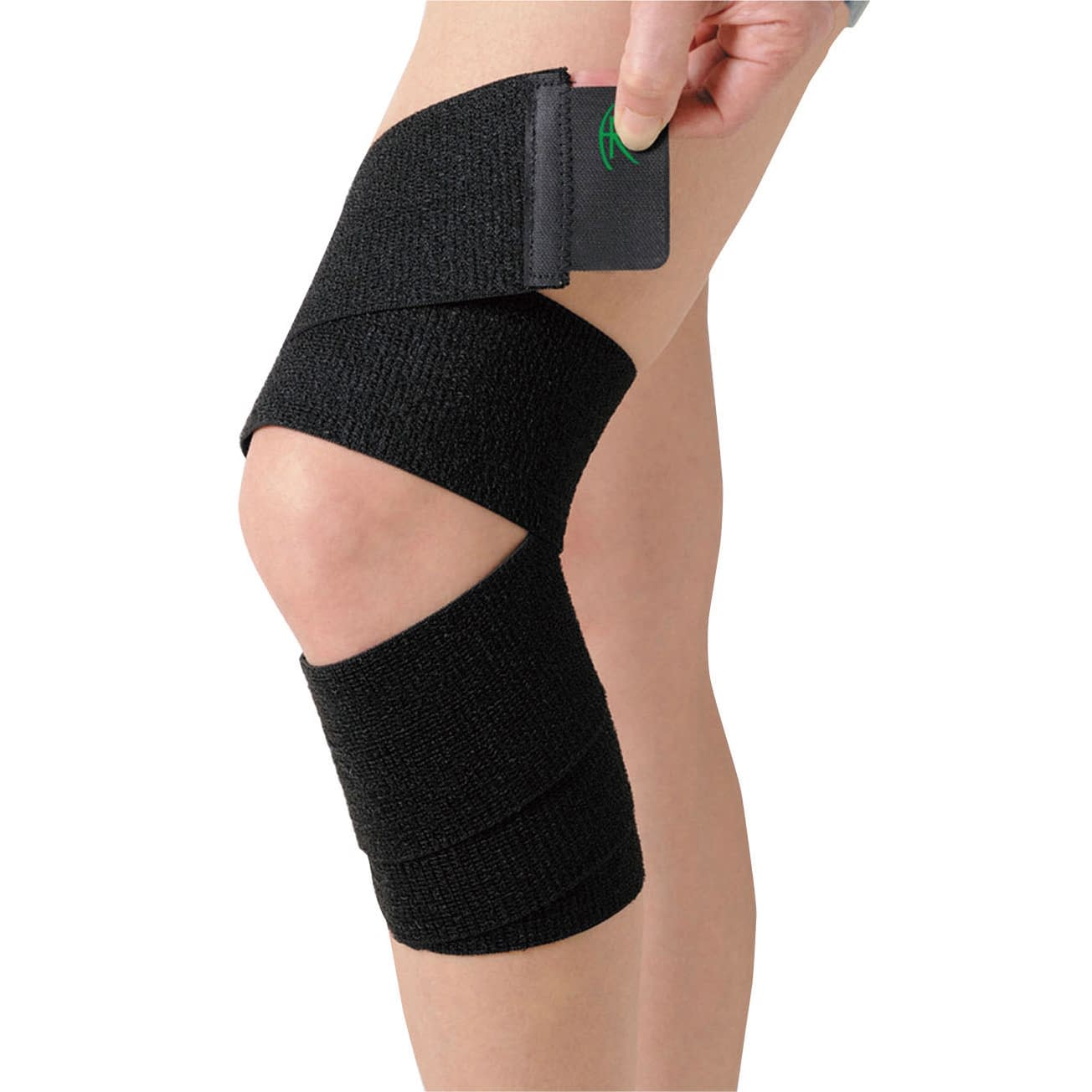 ふくらはぎ膝大腿部用シリコンラップ 23-3394-01 ファーストレイト FR-5102(ブラック)