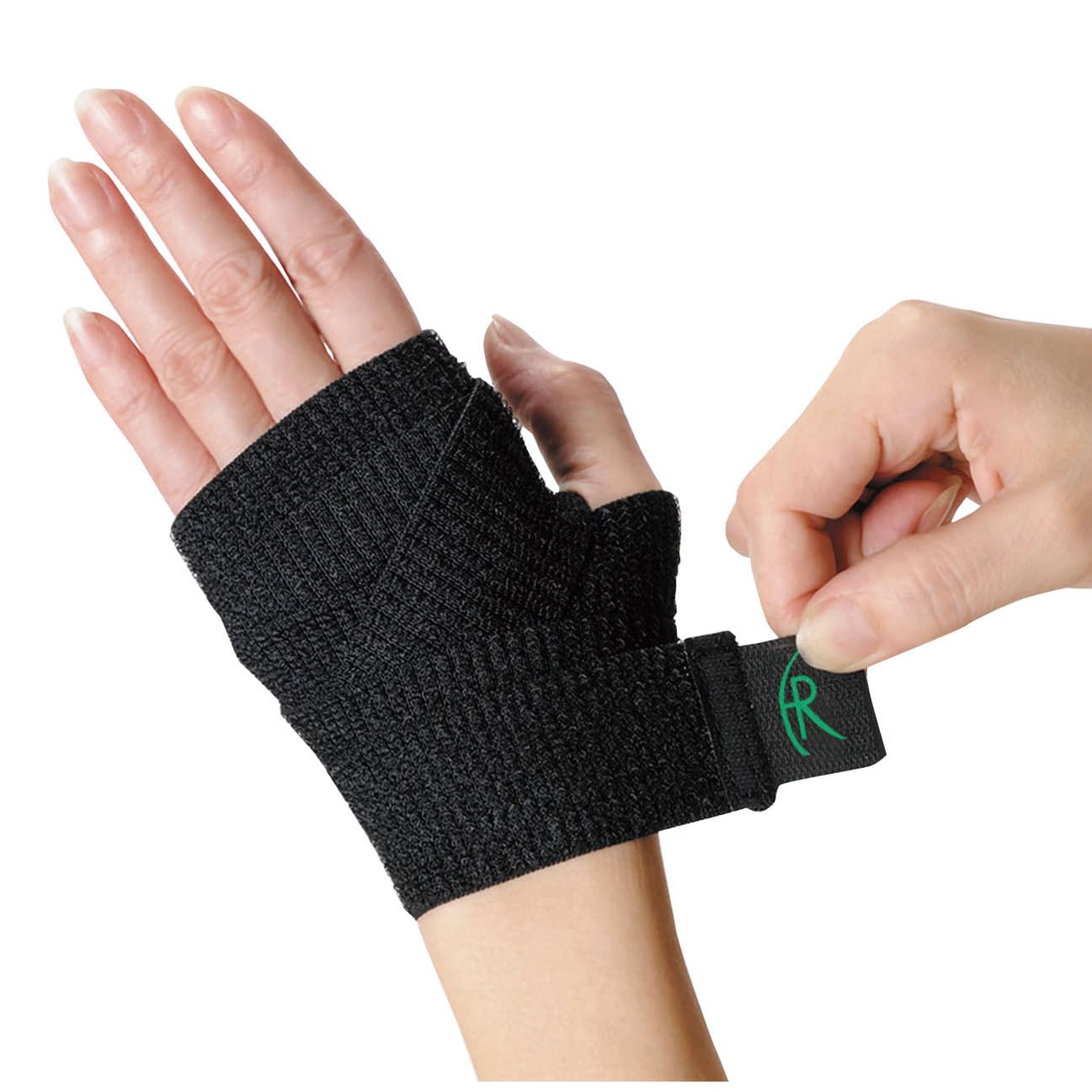 手首・肘・膝用シリコンラップ 23-3393-01 ファーストレイト FR-5103(ブラック)