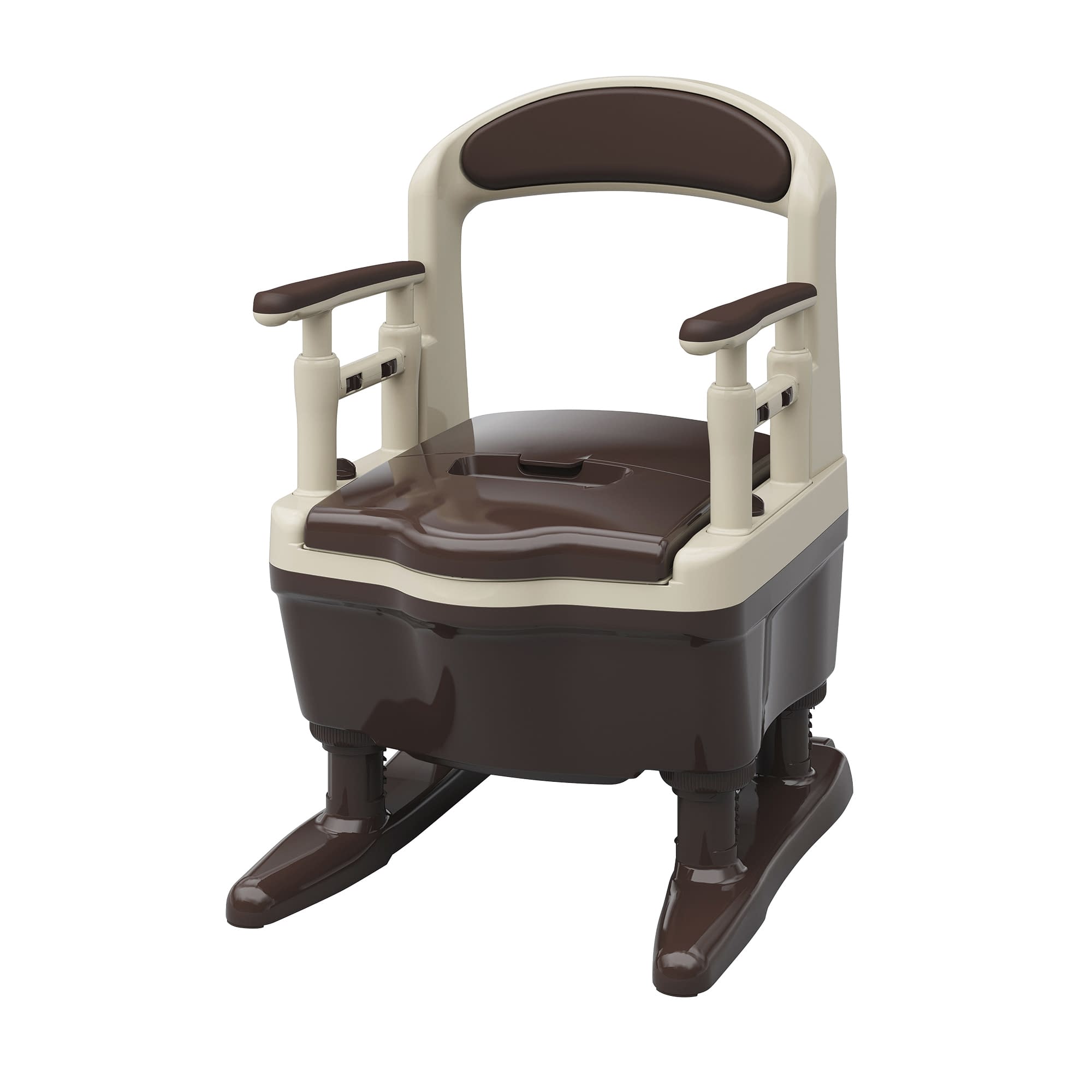 ポータブルトイレジャスピタ(ブラウン ソフト便座 24-3144-01 アロン化成 533-901(ソフトベンザ)