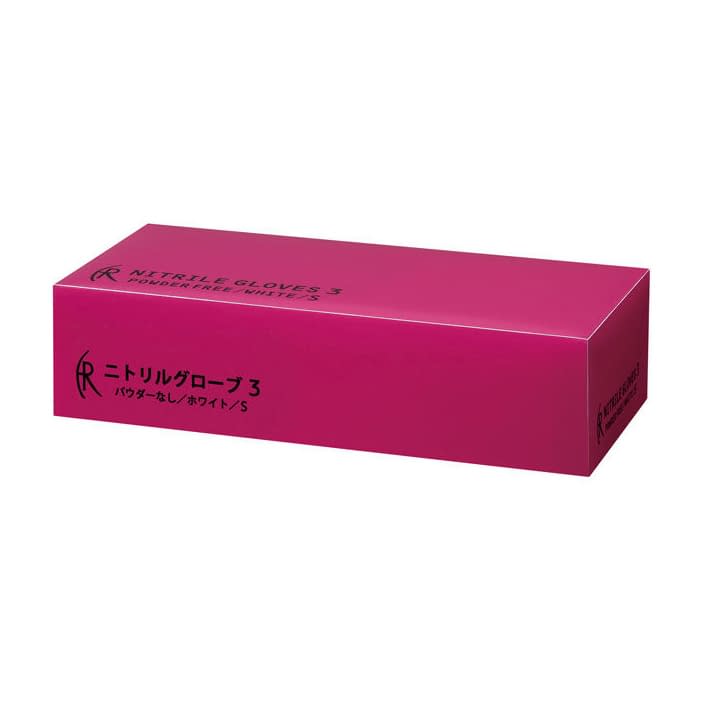 ニトリルグローブ3(ホワイト) 24-3469-01 ファーストレイト FR-5556(S)200マイイリ