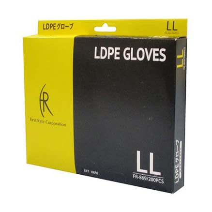 LDPEグローブ(透明) 24-2578-03 ファーストレイト FR-869(LL)200マイイリ