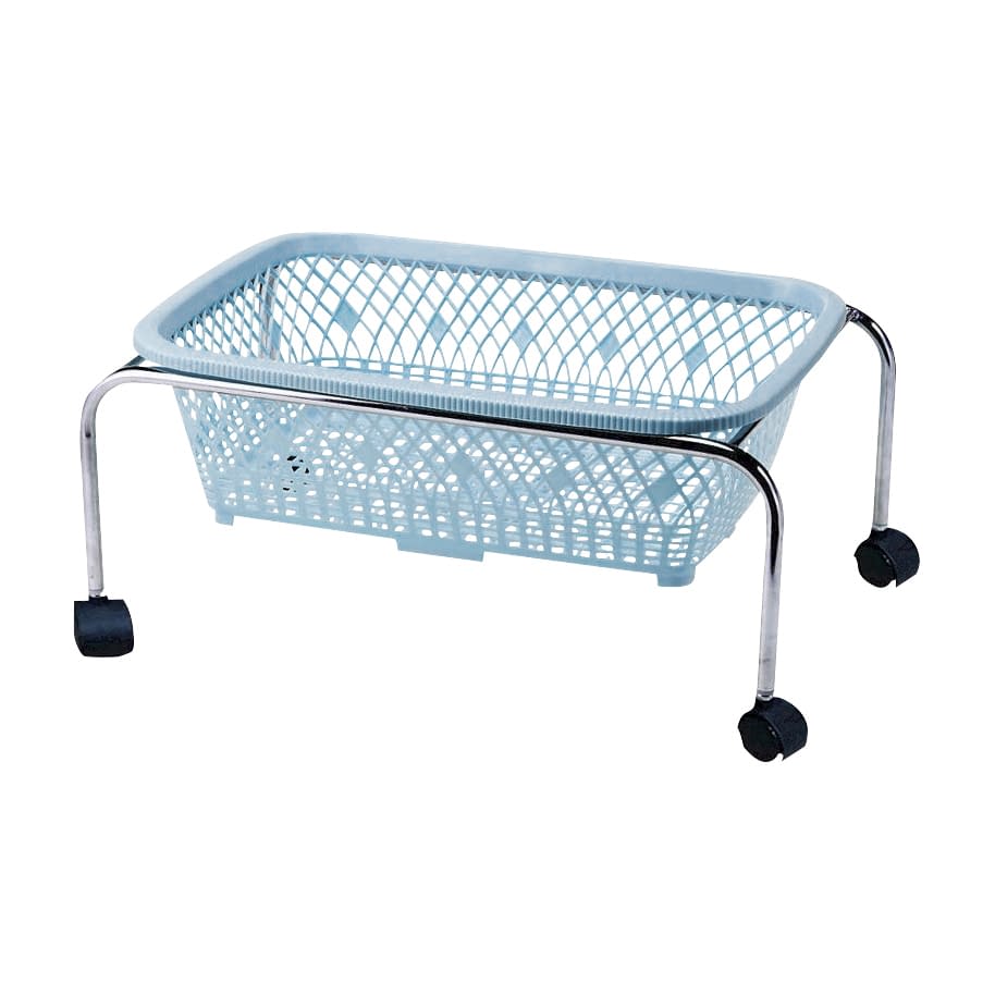 脱衣カゴ キャスター付 24-3220-0002 ブルー 大信工業 DP-15(キャスターツキ)