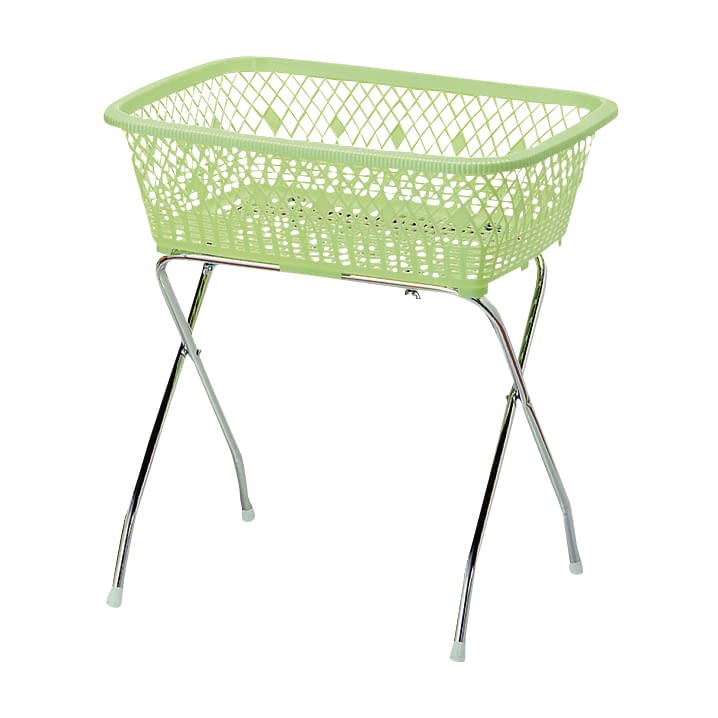 脱衣カゴ ゴム足付 23-5289-0001 グリーン 大信工業 DP-10(ゴムアシツキ)