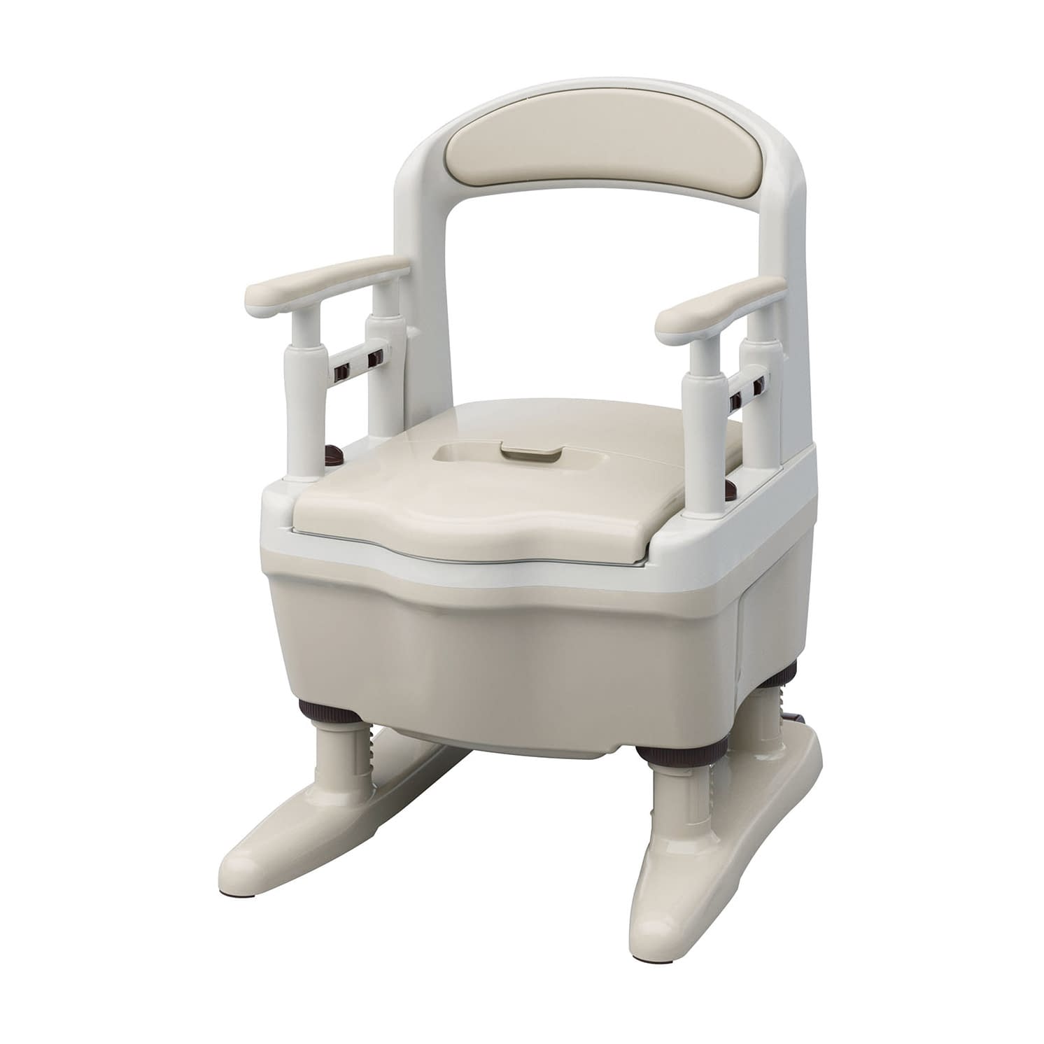 ポータブルトイレジャスピタ(ベージュ 暖房便座 24-3144-12 アロン化成 533-922(ダンボウベンザ)