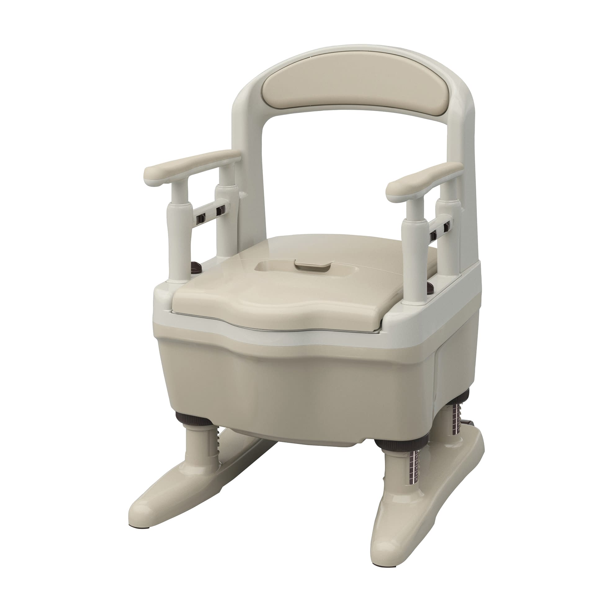 ポータブルトイレジャスピタ(ベージュ 24-8715-01 アロン化成 533-924(ソフト・カイテキ)