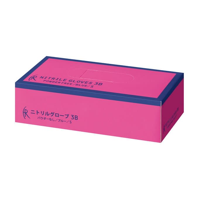 ニトリルグローブ3B(ブルー) 24-4396-01 ファーストレイト FR-5661(S)200マイイリ