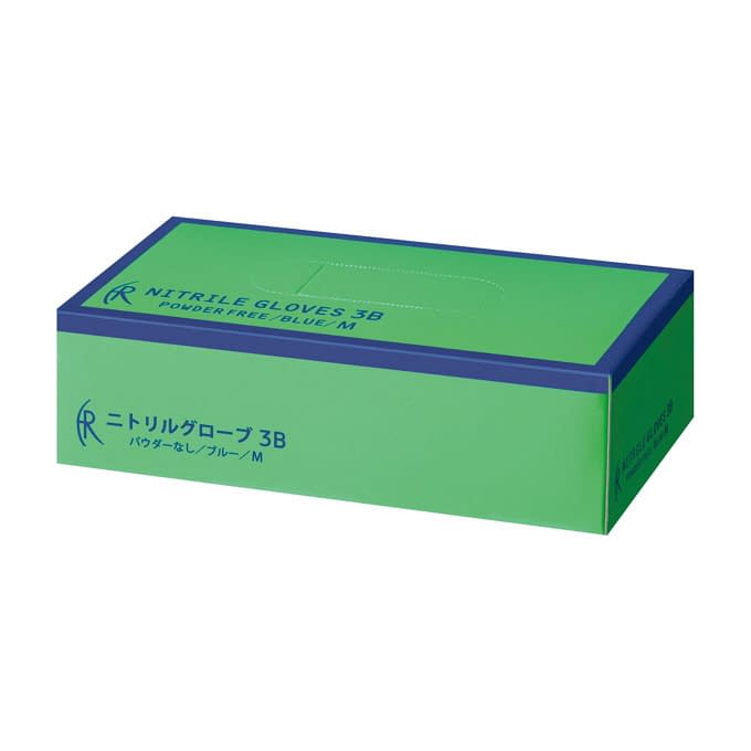 ニトリルグローブ3B(ブルー) 24-4396-02 ファーストレイト FR-5662(M)200マイイリ