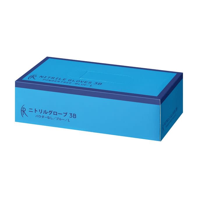 ニトリルグローブ3B(ブルー) 24-4396-03 ファーストレイト FR-5663(L)200マイイリ
