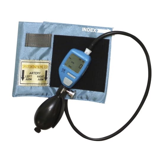 (24-4173-01)電子アネロイド血圧計（手動式） SAM-001(ｽｶｲﾌﾞﾙｰ) ﾃﾞﾝｼｱﾈﾛｲﾄﾞｹﾂｱﾂｹｲｼｭﾄﾞ【1台単位】【2019年カタログ商品】