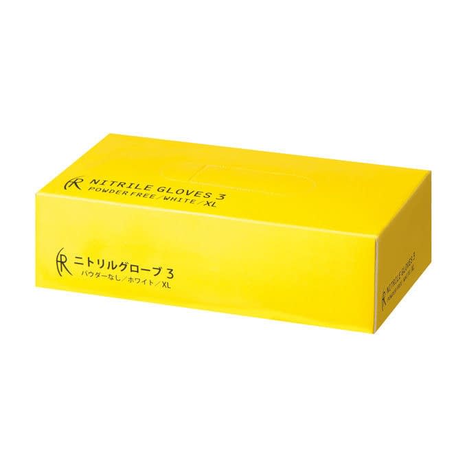 ニトリルグローブ3(ホワイト) 24-3469-04 ファーストレイト FR-5559(XL)200マイイリ