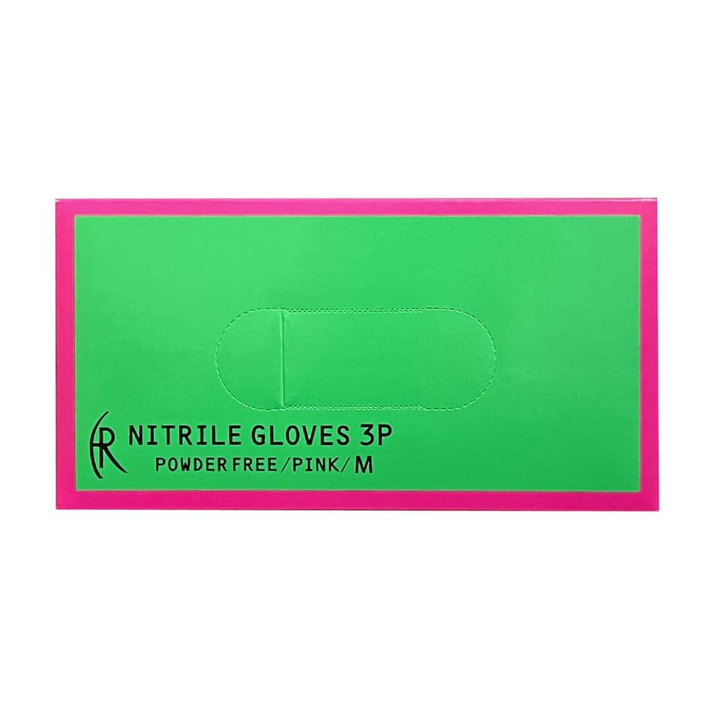 ニトリルグローブ3P(ピンク) 24-4397-02 ファーストレイト FR-5667(M)200マイイリ
