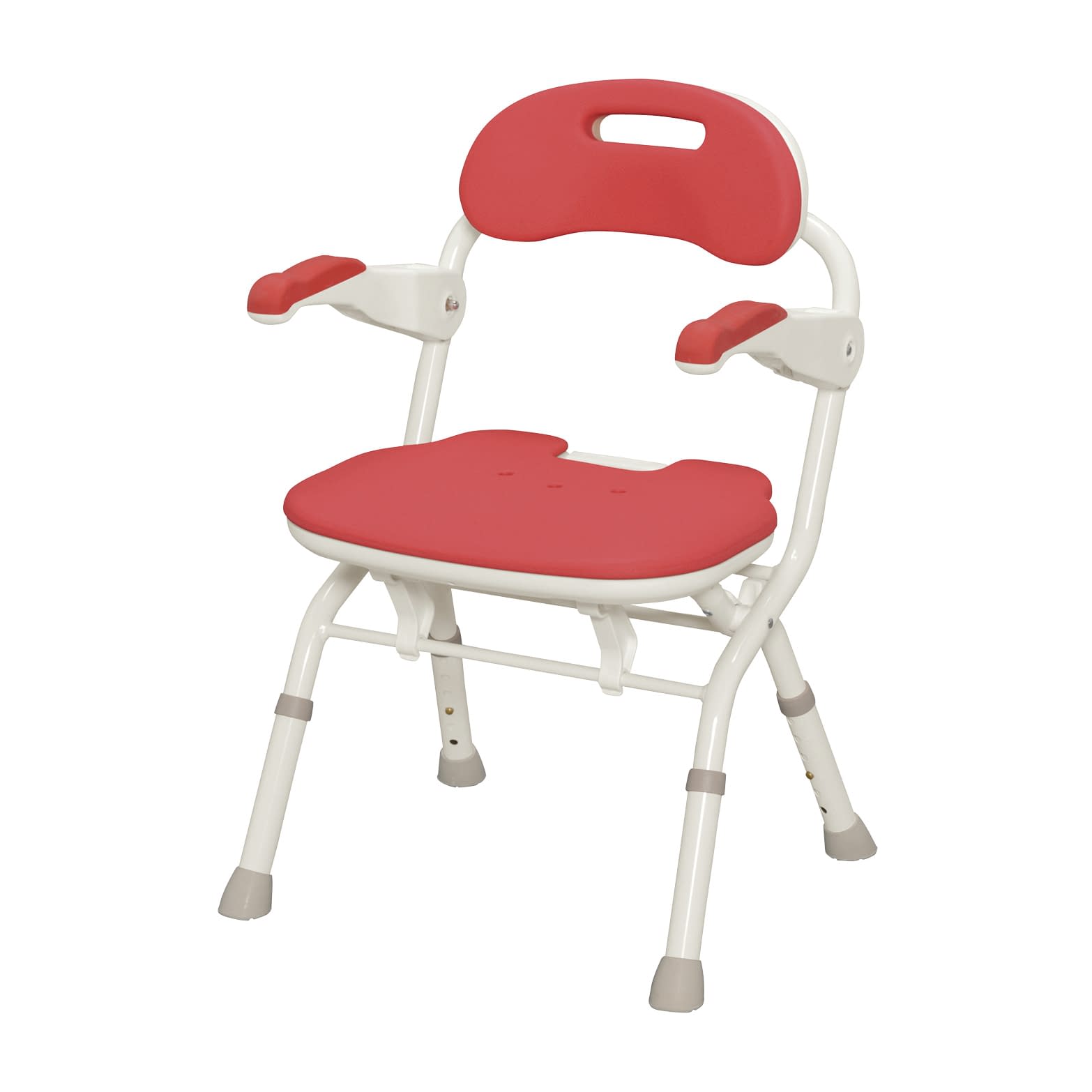 折りたたみシャワーベンチFSフィット 24-6644-00 アロン化成 536-056(レッド)