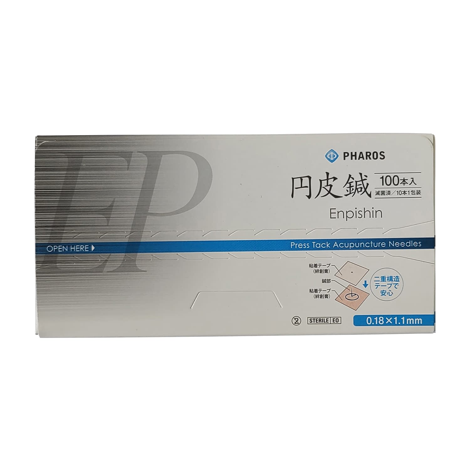 ファロス円皮鍼(1．1×0．18mm 24-5506-01 ファロス EP11(100イリ)