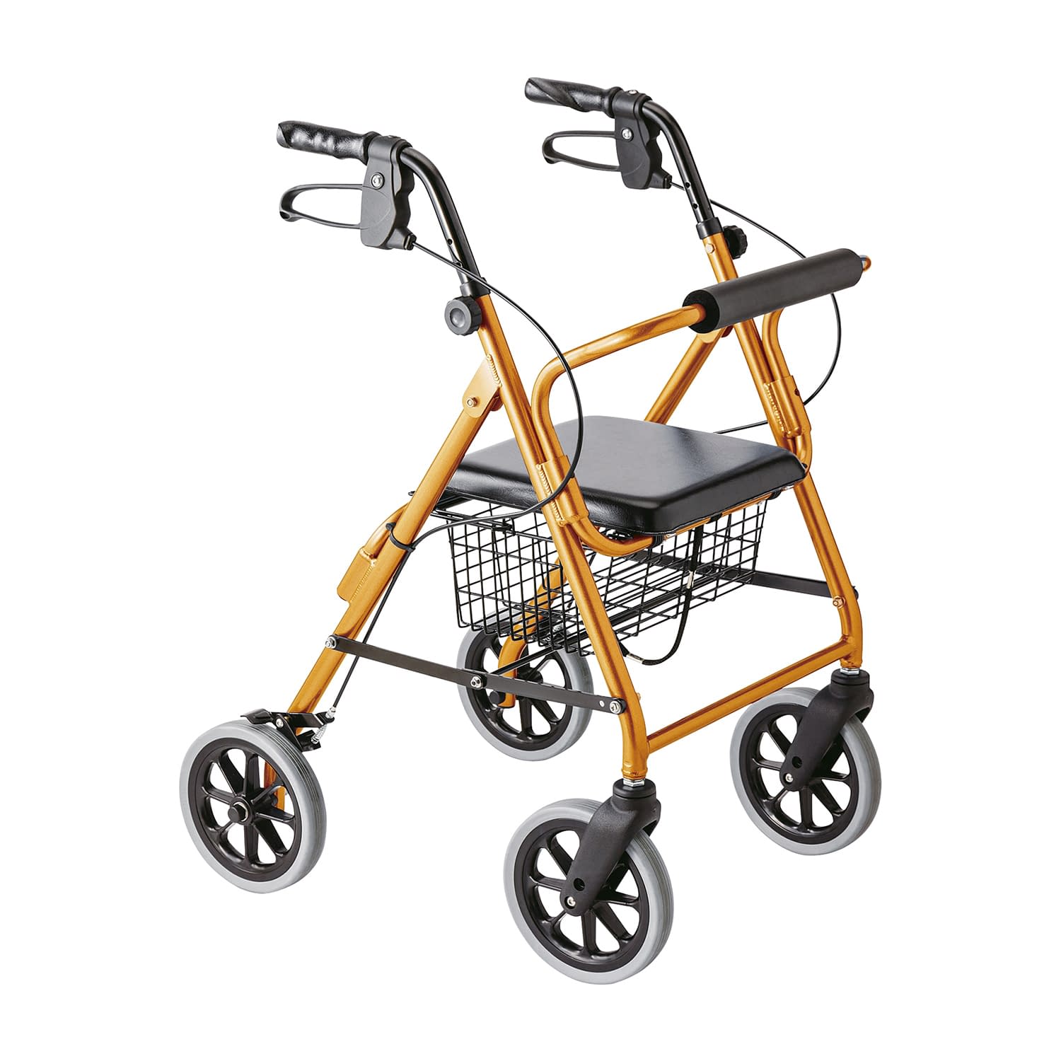 歩行車 ハッピーIINB 24-6634-0002 オレンジメタリック 竹虎