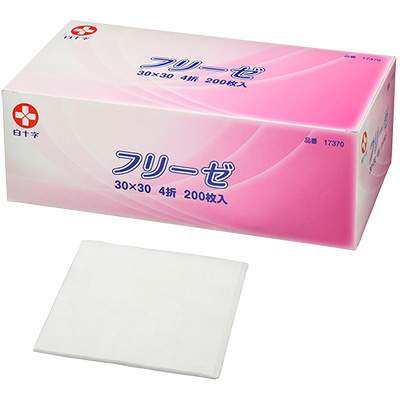 フリーゼ 30×30 4折 白十字 17370(200マイ)｜マツヨシ【松吉医科