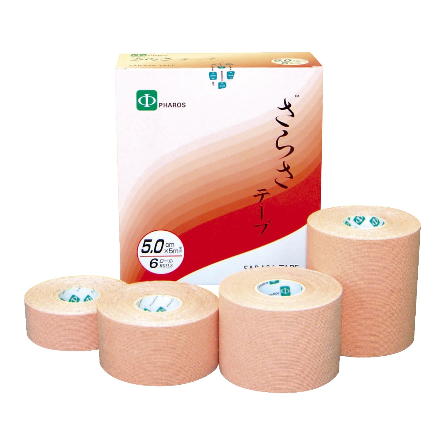 さらさ伸縮テープ 24-7457-00 ファロス SA250(2.5CMX5M)12カン