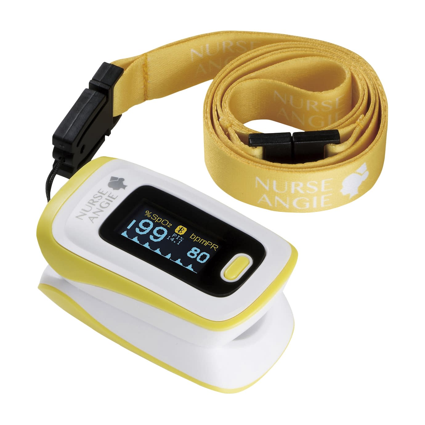 パピッとパルスオキシメータ サチュレーションモニタ(パルスオキシメータ) 24-5159-02 NURSE ANGIE PLS-01BT(フレッシュレモン)