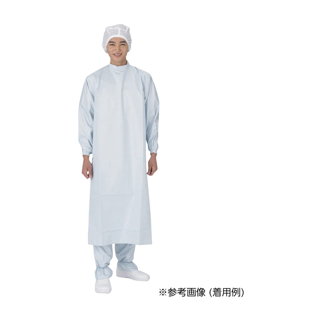 プレミアムコート 袖付タイプ クリーンコート 24-8785-0002 ライトブルー ワコウ L