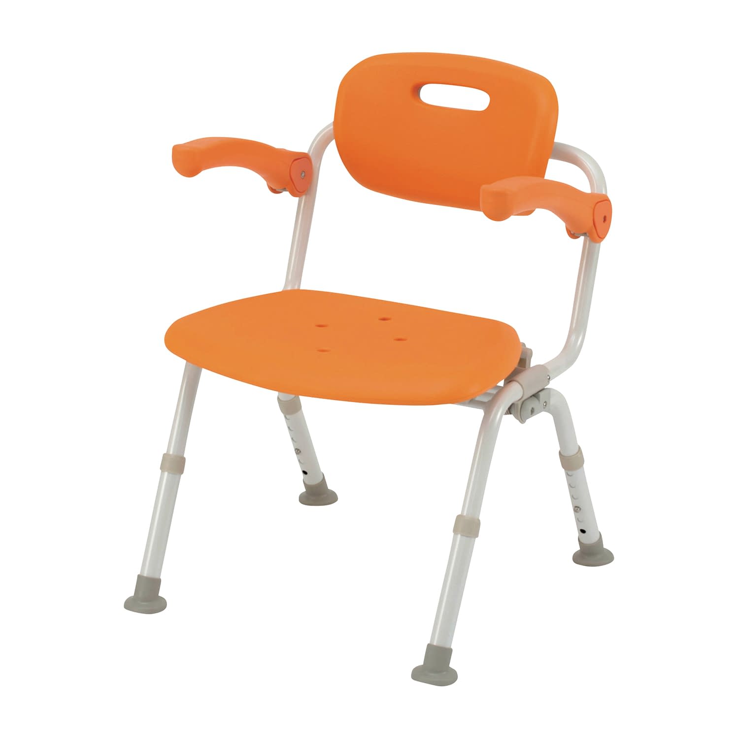 シャワーチェアワイドSP折りたたみN ワイドおりたたみN 25-4584-02 ユクリア PN-L41622D(オレンジ)