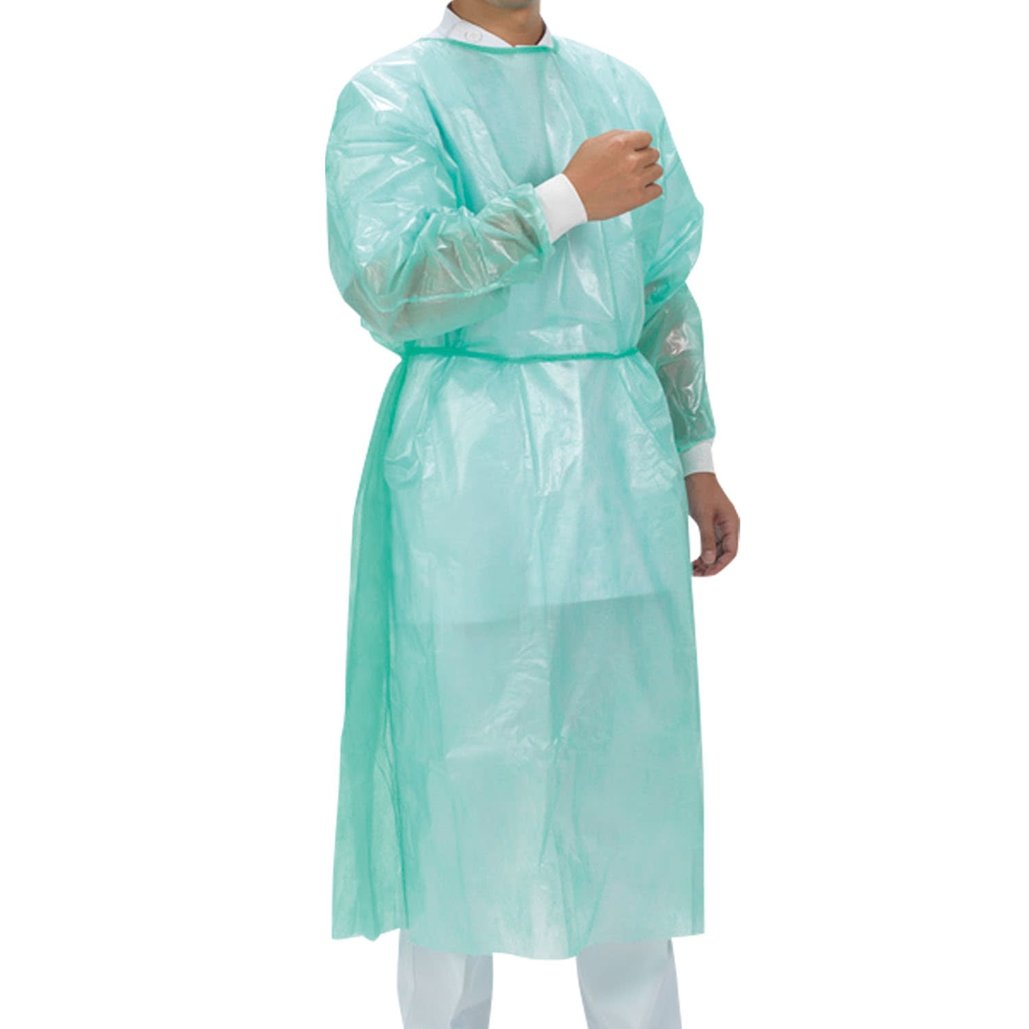 ディスポ アイソレーションガウン サージカルガウン 24-7056-00 オカダ医材 ME-34G(グリーン)50マイイリ