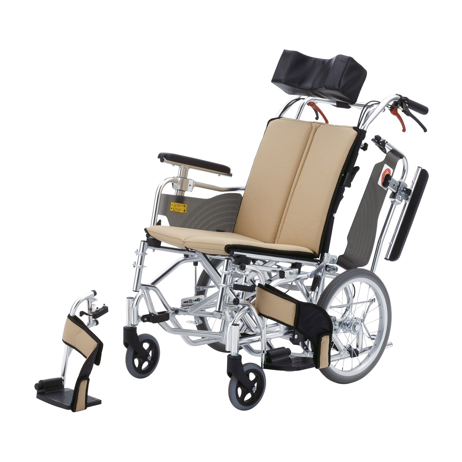 車いす ニュースゥイング(介助式) 介助ブレーキ付 24-6624-01 ピジョンタヒラ NSW-2-D(ドラムブレーキシヨウ