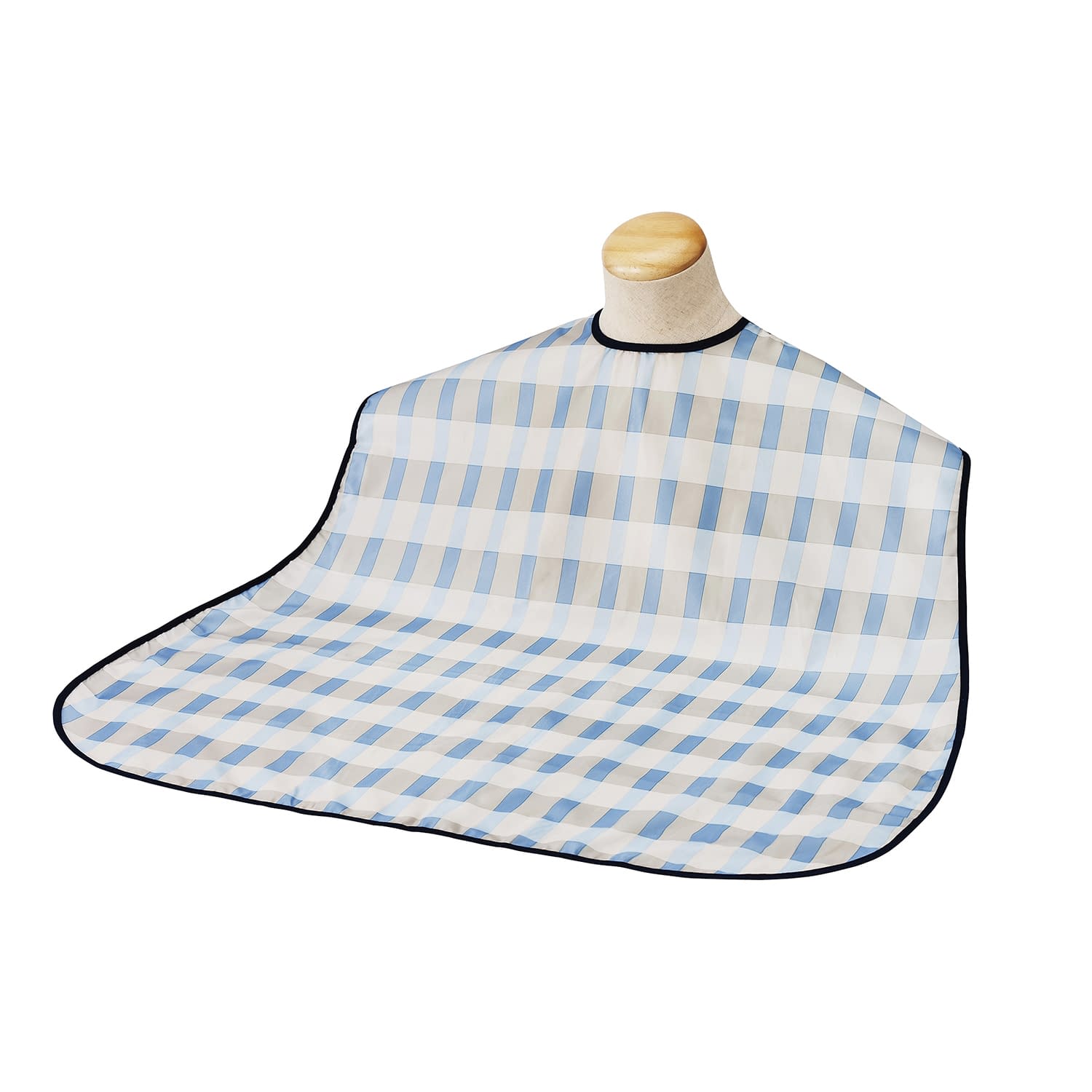 ソフラピレンエプロンボーダーチェック 24-8221-02 竹虎 102302(ブルー)