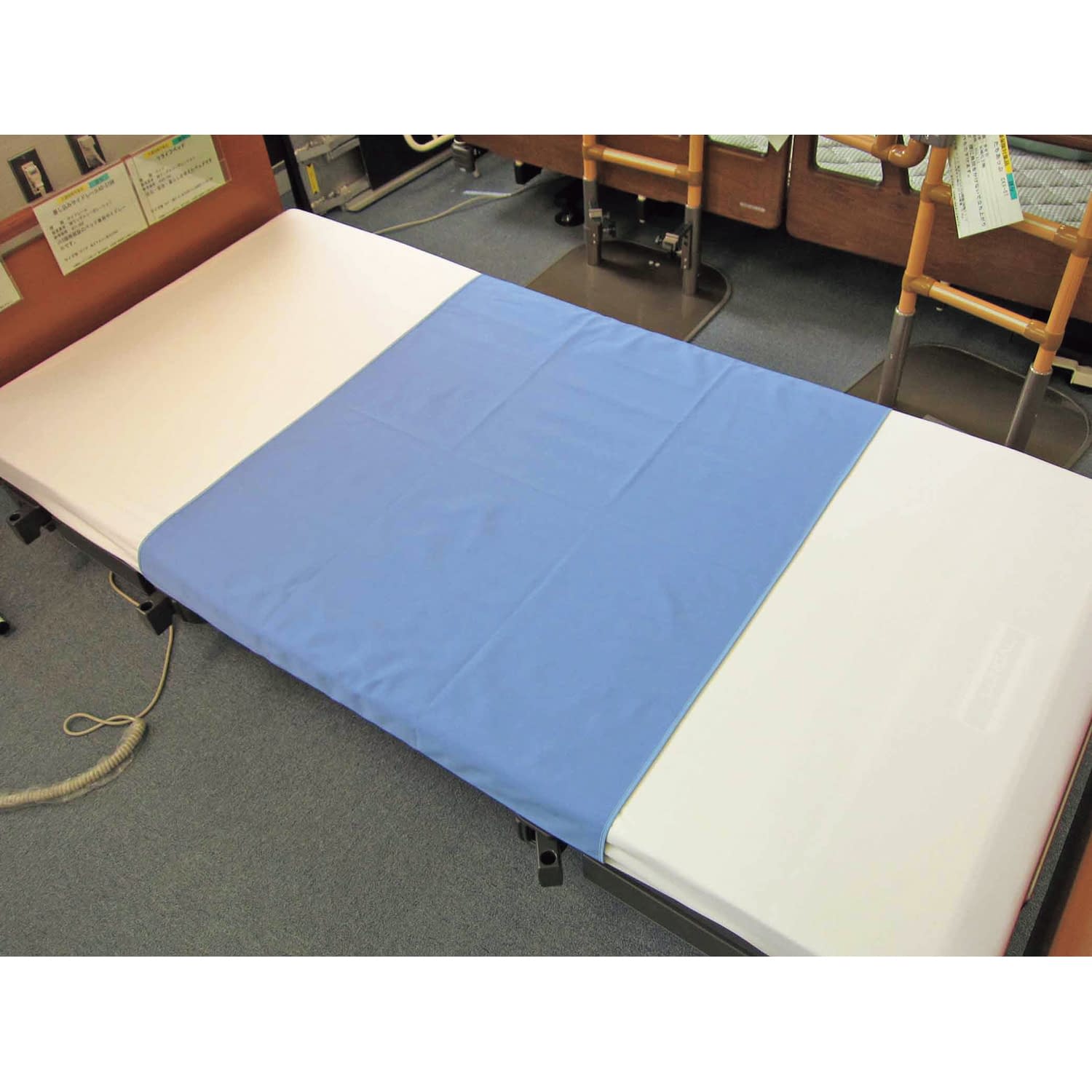 制菌耐熱デニム防水シーツ 介護用シーツ 25-5647-00 MANRAKU MR-2022(90X145)ブルー