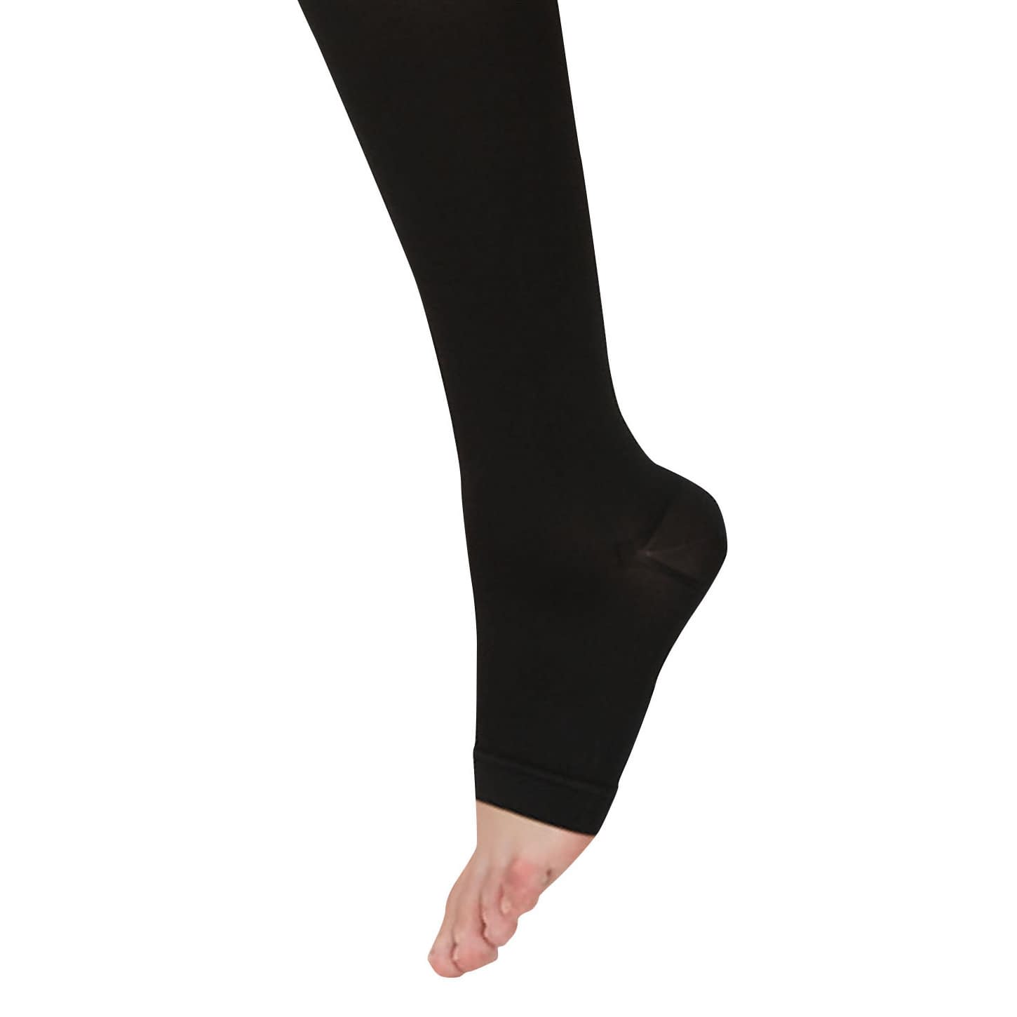 アンシルク2(ハイソックス)つま先無 24-6851-06 アルケア 20282(L)ブラック