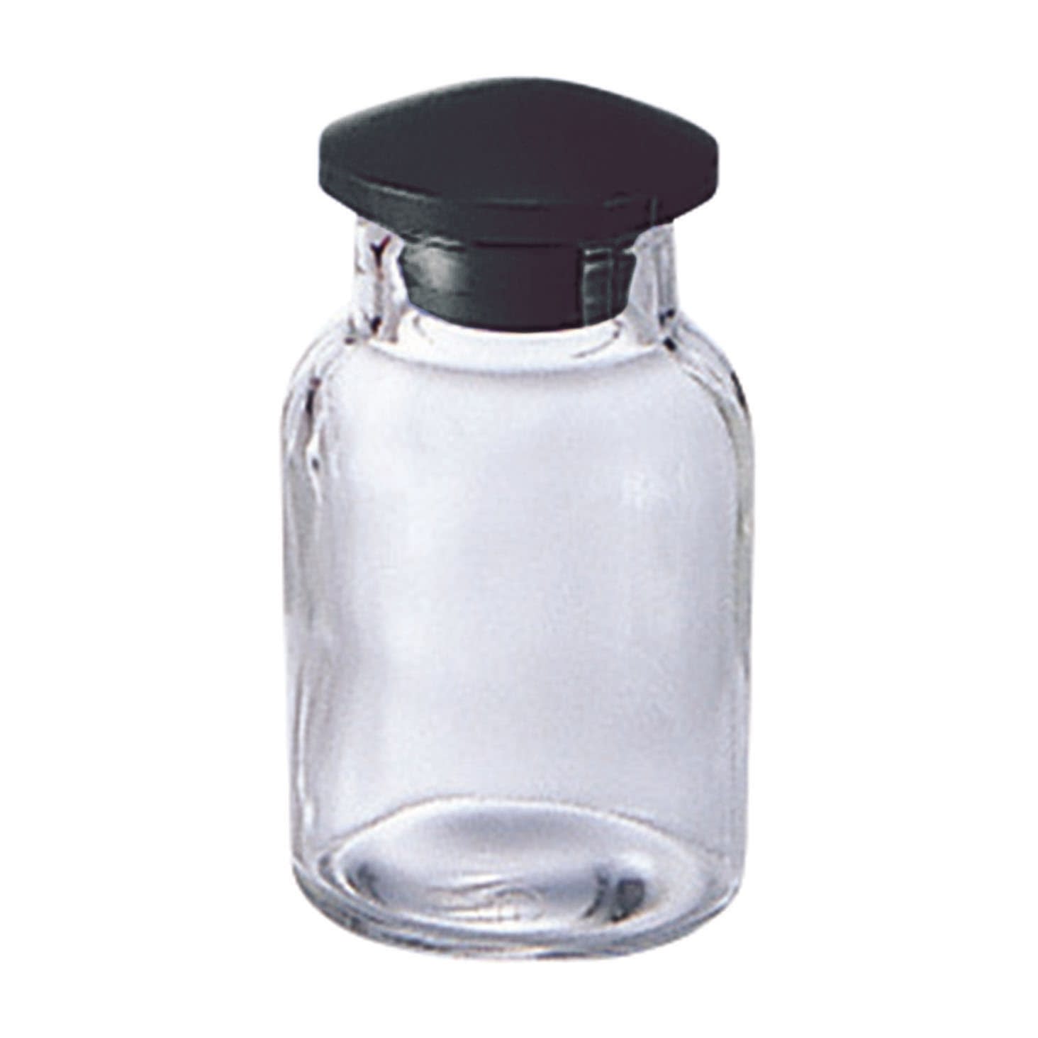 (08-2955-03)散薬瓶（畑式）透明・黒キャップ付 300CC ｻﾝﾔｸﾋﾞﾝﾄｳﾒｲｸﾛｷｬｯﾌﾟﾂｷ【1本単位】【2019年カタログ商品】