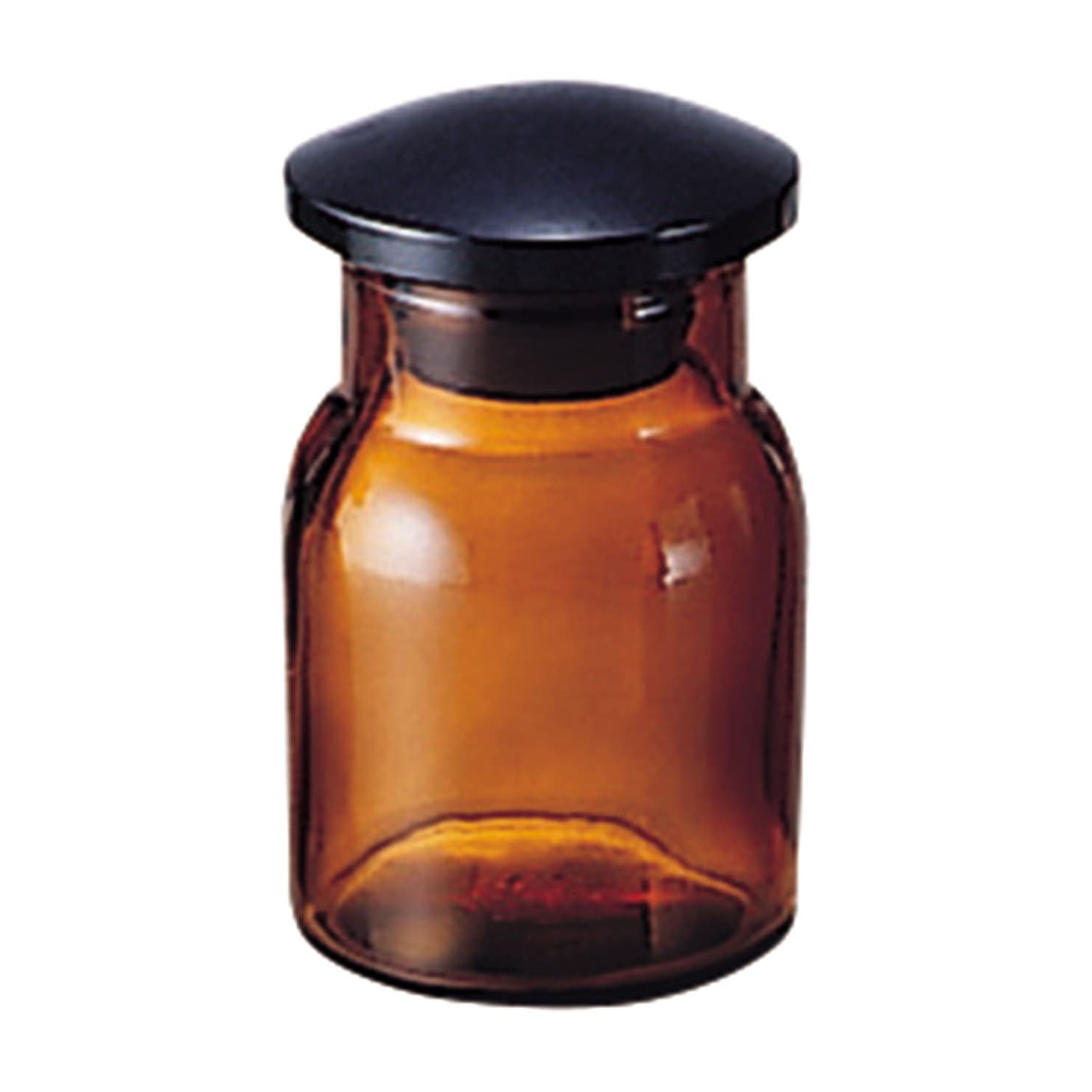 散薬瓶(畑式)茶・黒キャップ付 茶・黒キャップ付 08-2955-06 桝水 150CC