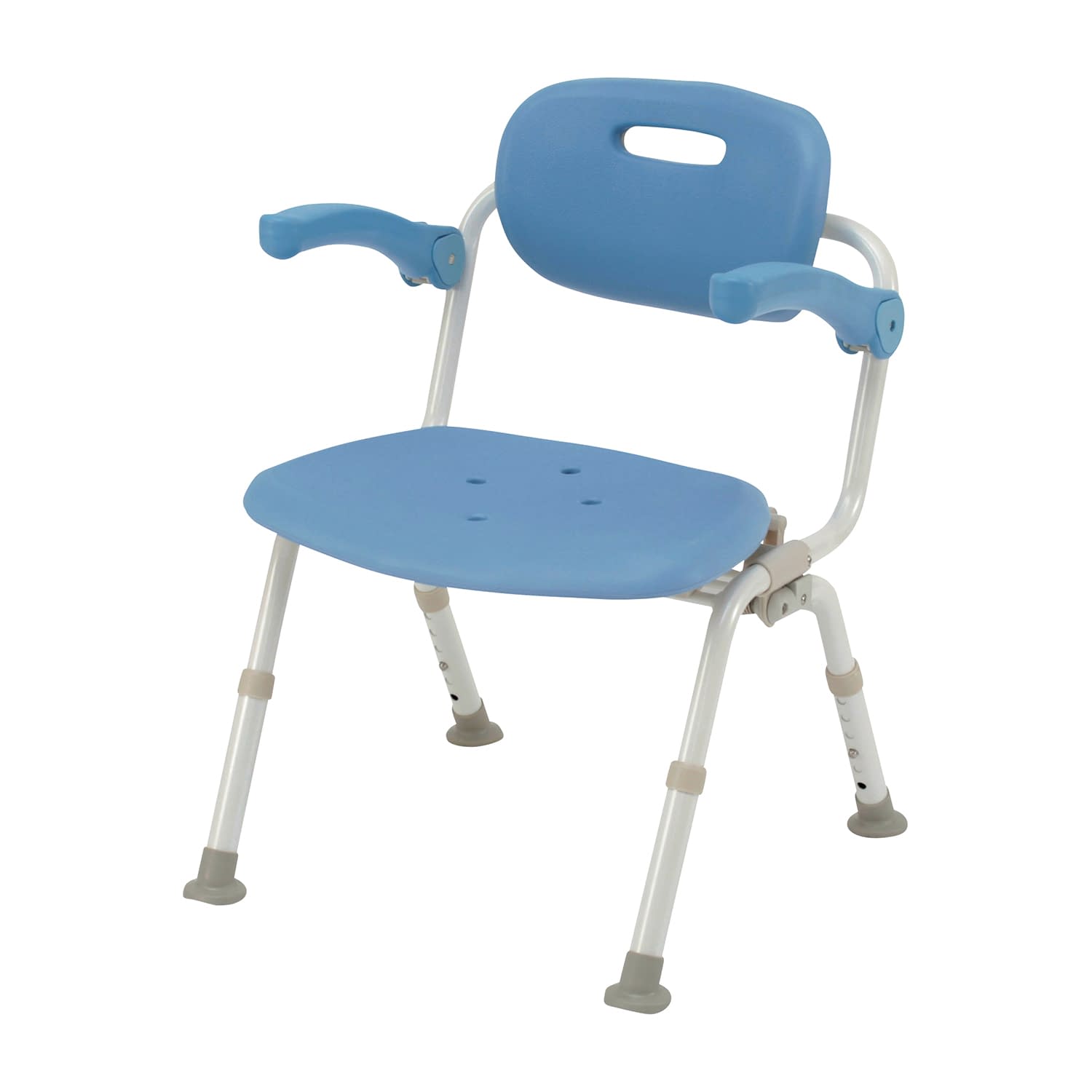 シャワーチェアワイドSPワンタ折りた 25-4581-00 ユクリア PN-L41522A(ブルー)