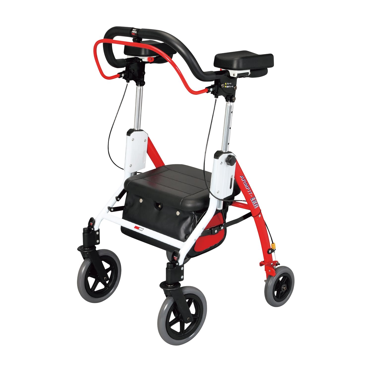 歩行車アームフィット 25-4953-00 ユーバ産業 EXR-698E(レッド)