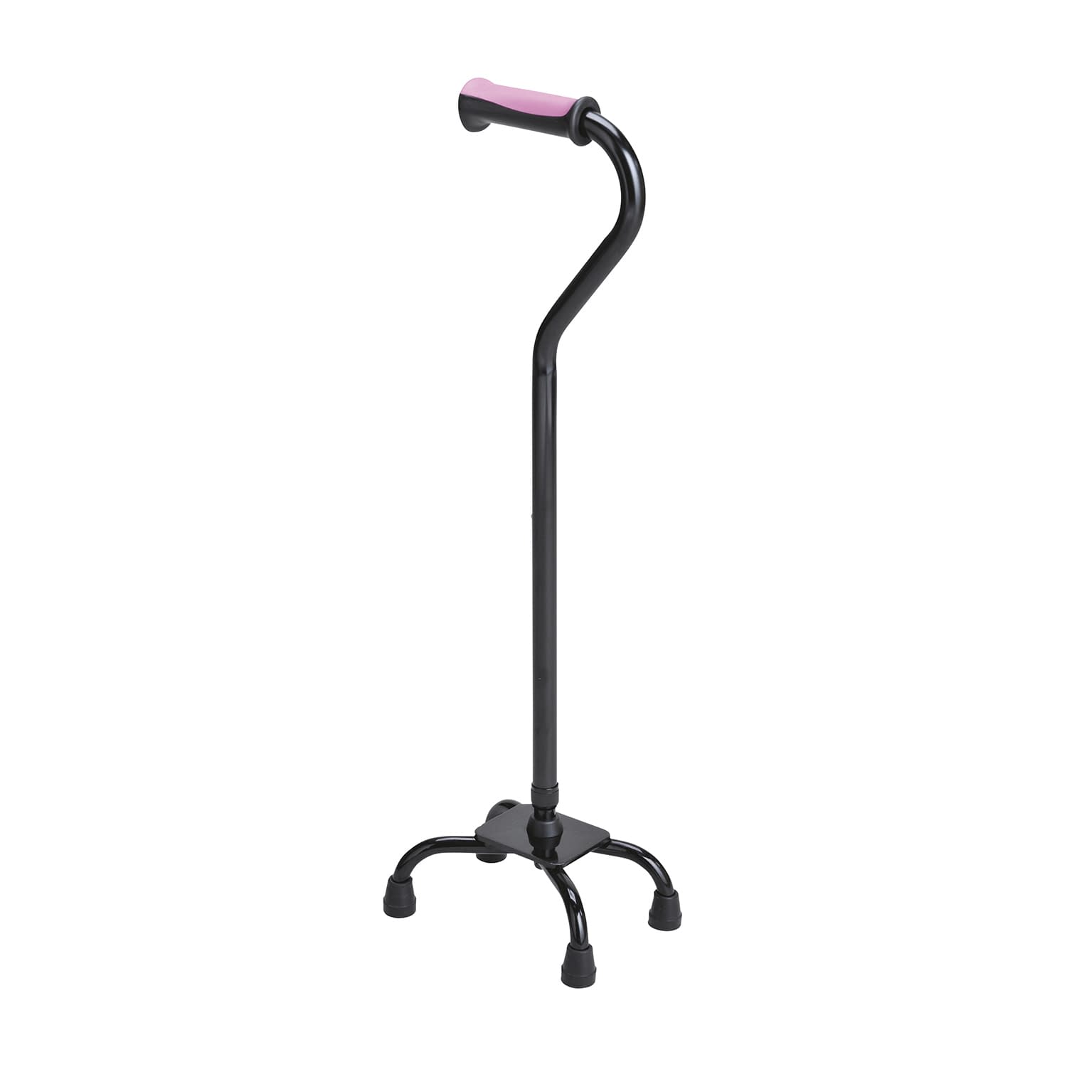 4点支持杖フィットグリップ ピンク 四点杖 25-3726-03 テツコーポレーション T-2802-4(ブラックパイプ)