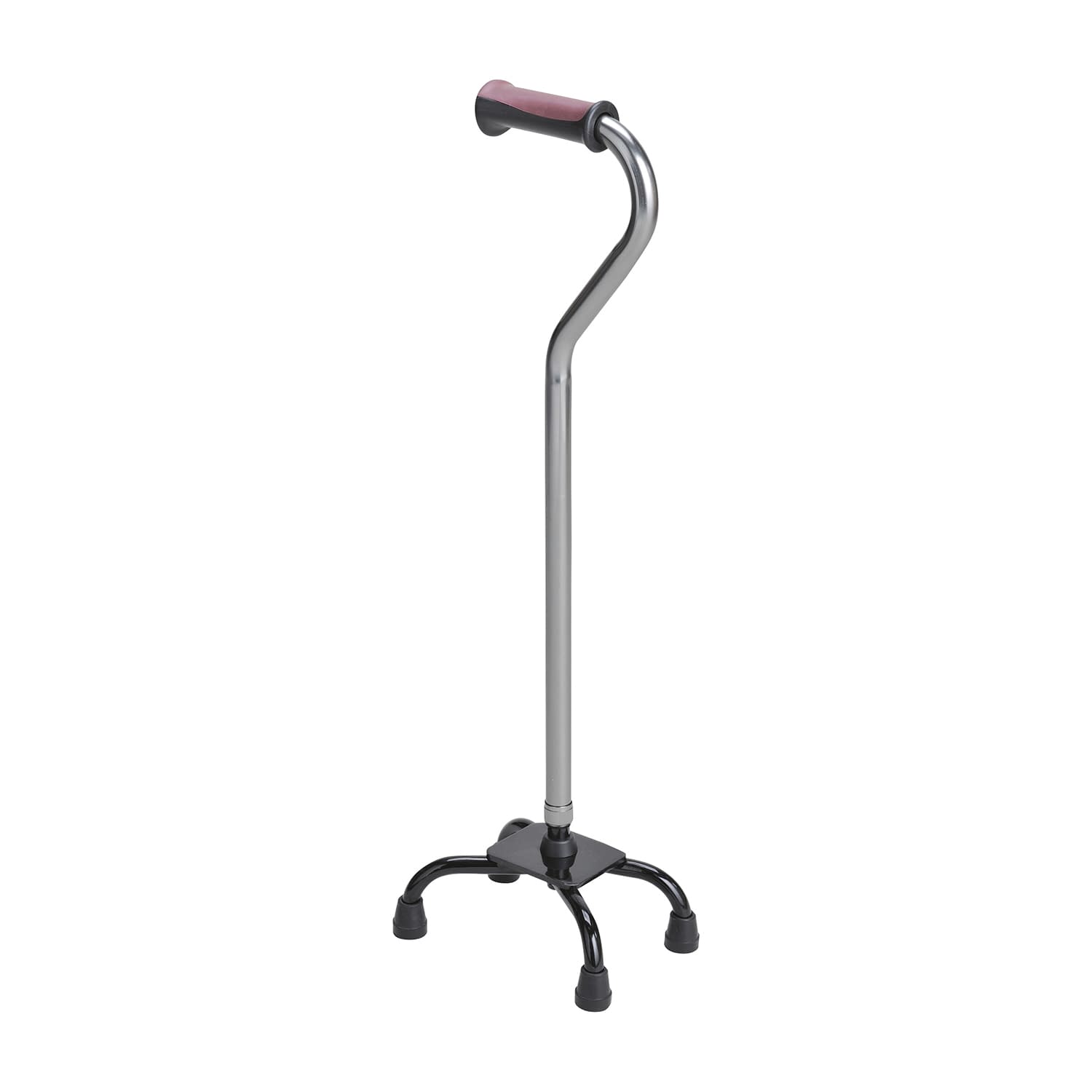 4点支持杖フィットグリップ ブラウン 四点杖 25-3726-04 テツコーポレーション T-2803-1(シルバーパイプ)