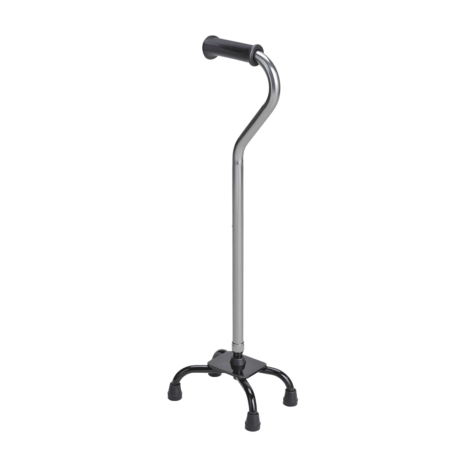 4点支持杖フィットグリップ ブラック 四点杖 25-3726-05 テツコーポレーション T-2803-2(シルバーパイプ)